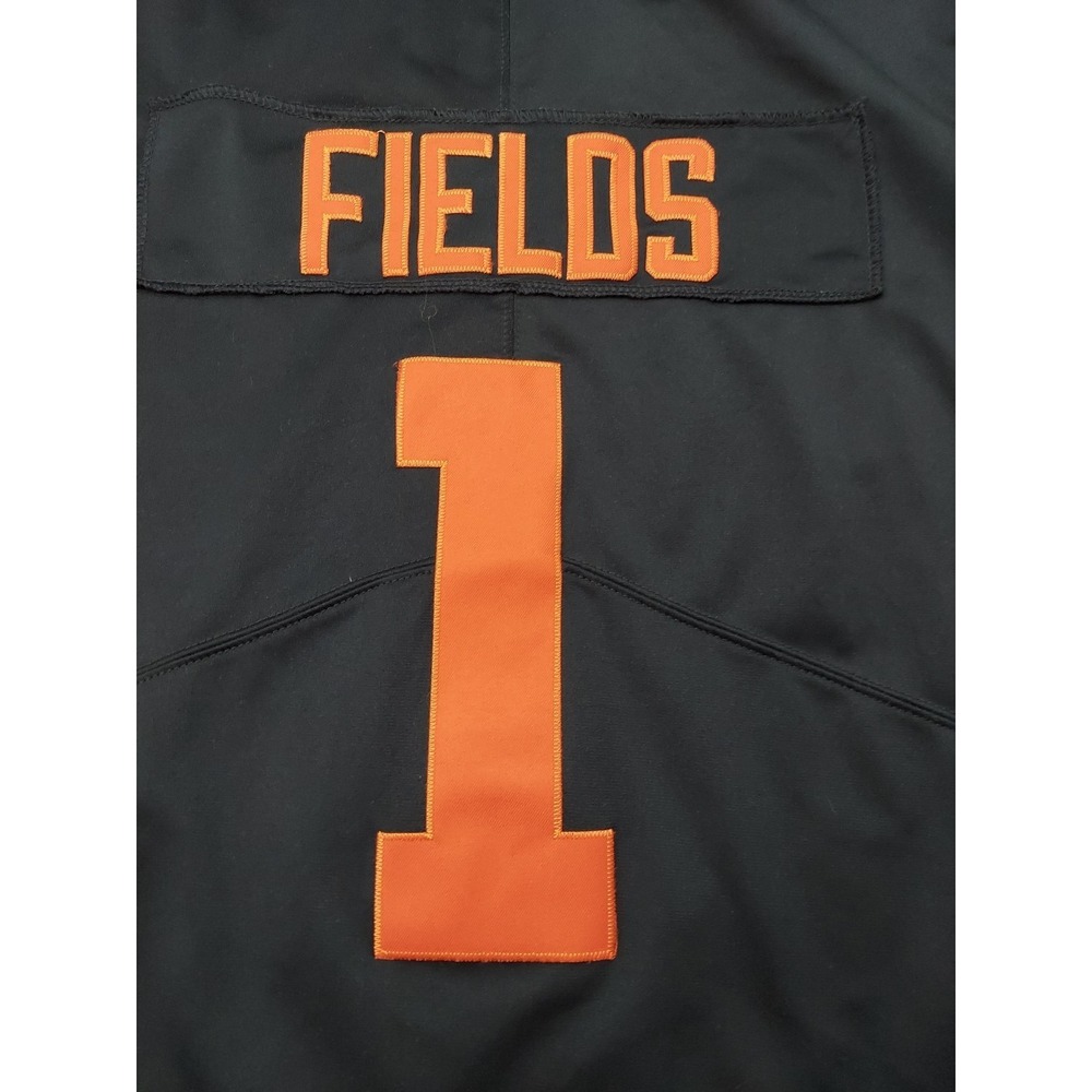 Chicago Bears Justin Fields Nike NFL Jersey Mens Large #1 Blue Swoosh - Picture 11 of 13